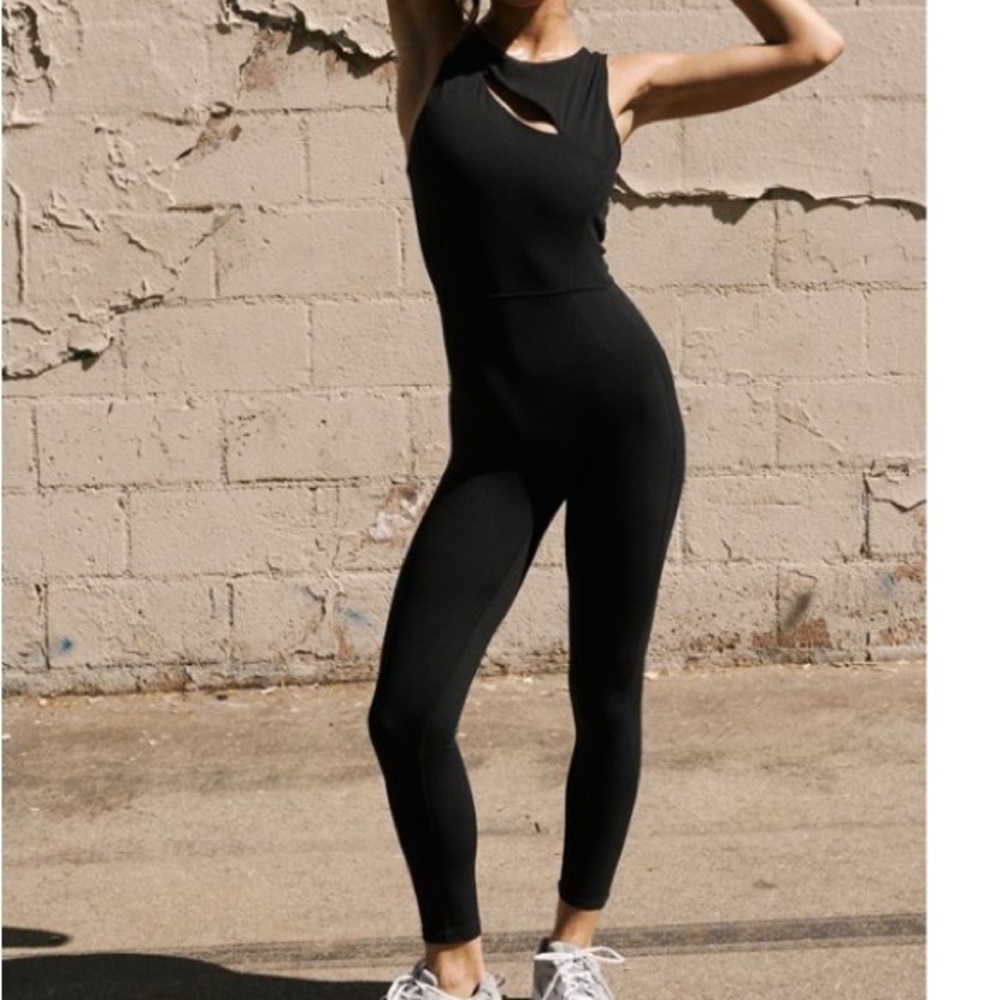 Brand New Free People Black Illuminate Onesie Jumpsuit Size Large